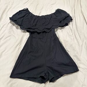BERSHKA SIZE XS BLACK ROMPER WOMEN